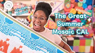 My Blanket is FINISHED!! 🎉 The Great Summer Mosaic CAL Finale! ✨ | Crochet Diaries, a Crochet Vlog