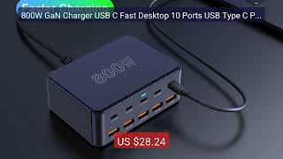 800W GaN Charger USB C Fast Desktop 10 Ports USB Type C PD ... — Top Pick 2026 | Unbeatable Price!