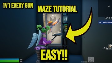 How To COMPLETE The MAZE In 1v1 With Every Gun! Fortnite 2025 (MAZE GUIDE)
