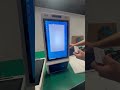 Test of 21.5inch Touch Kiosk With Printing Scanning Function and Financial POS Holder