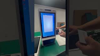 Test of 21.5inch Touch Kiosk With Printing Scanning Function and Financial POS Holder