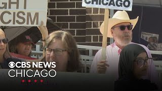 Protest held outside ICE facility in Broadview, Illinois