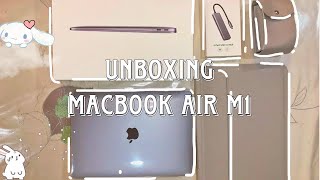 UNBOXING MACBOOK AIR M1 AND ACCESSORIES | SPACE GREY 256 GB