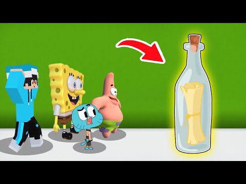 ماين كرافت لكن سبونج بوب وبسيط وغامبول يسرقون وصفة سلطع برغر