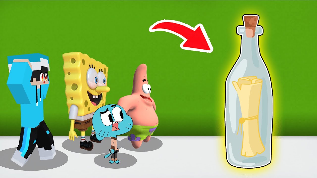 ماين كرافت لكن سبونج بوب وبسيط وغامبول يسرقون وصفة سلطع برغر !!؟ 🔥😱