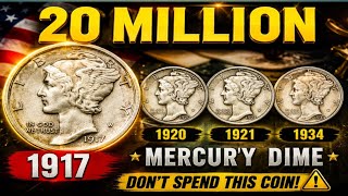 Top 4 Rare Mercury Dimes Worth Big Money | 1917 • 1920 • 1921 • 1934
