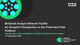 MAN Huddle: An Analyst's Perspective on the Federated Data Platform - 11/12/25