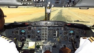 Air Zimbabwe 737-2N0/Adv Cockpit - Approach & Landing Rwy 13 at Bulawayo Joshua Mqabuko Nkomo (BUQ)