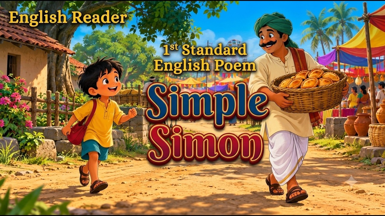 Simple Simon | 1st Standard English Poem | English Reader | Rhyme ...