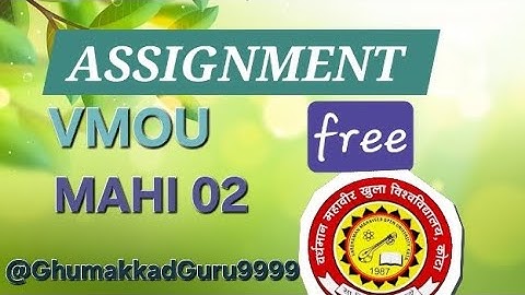 VMOU MAHI 02 ASSIGNMENT JULY 2024 SESSION FREE | Vmou Ma history free assignment #study #free #vmou