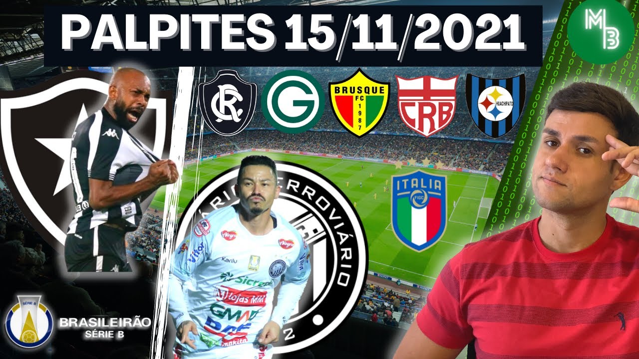 PALPITES DE FUTEBOL PARA O DIA 15 11 2021 + BILHETE PRONTO