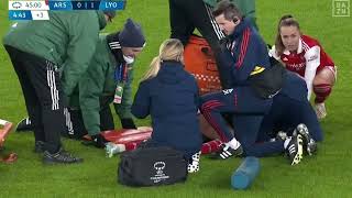 Vivianne miedema injured her knee during Arsenal&#39;s game against Lyon