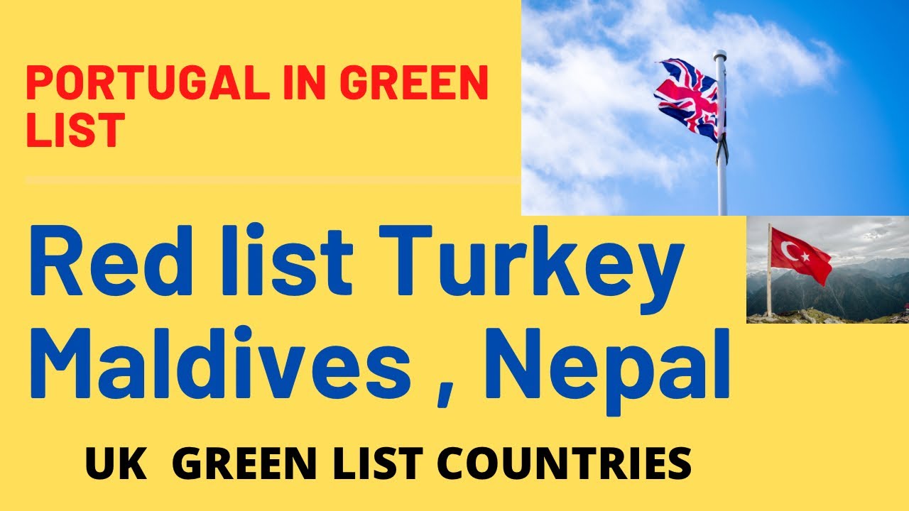 Portugal Among UK Green List Countries !! Red List Saw the Addition Of Turkey, Maldives, And Nepal.