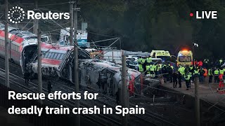 LIVE: Rescue efforts continue after deadly train crash in southern Spain kills 39