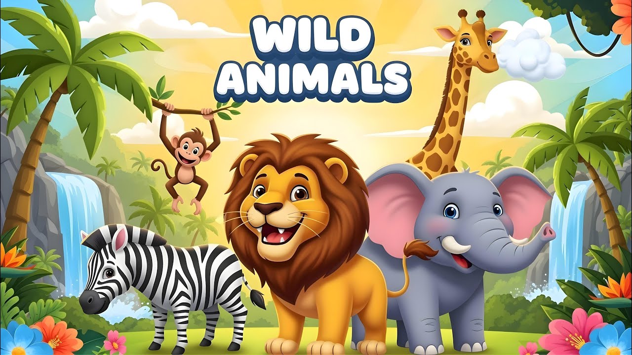 Wild Animals Song | Safari & Jungle Animals for Kids | Nursery Rhymes And Educational Kids Songs