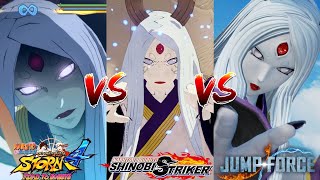 Naruto Storm 4 VS Naruto Shinobi Striker VS Jump Force-Jutsus Awakening \& Ultimate Jutsus Comparison