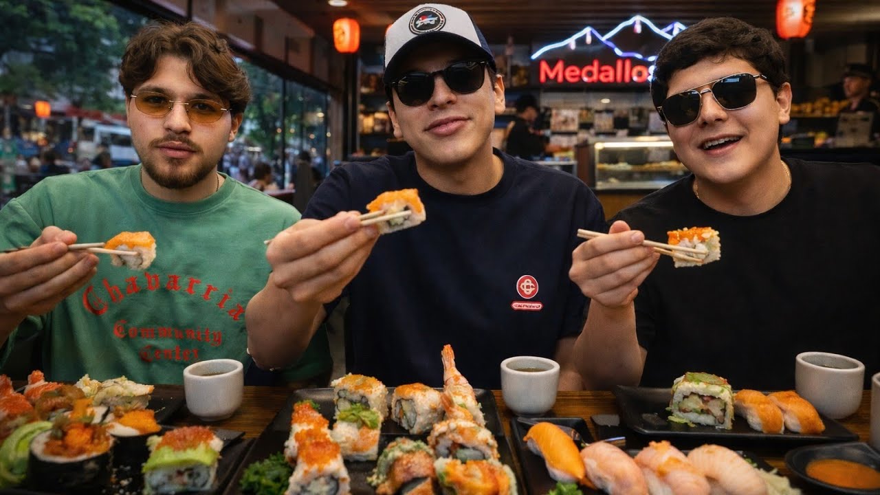 PROBANDO el MEJOR SUSHI de MEDELLÍN con MARKITOS TOYS y WILLITO | LONCHE