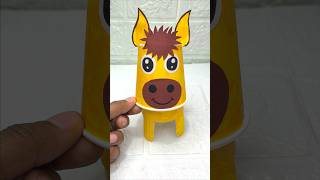 DIY paper cup horse moving toy for kids | Paper cup craft ideas #shorts #diy #toys #kids