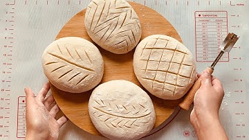 How to score bread with a LAME [Bread Scoring TUTORIAL &  4 Bread Scoring DESIGNS]