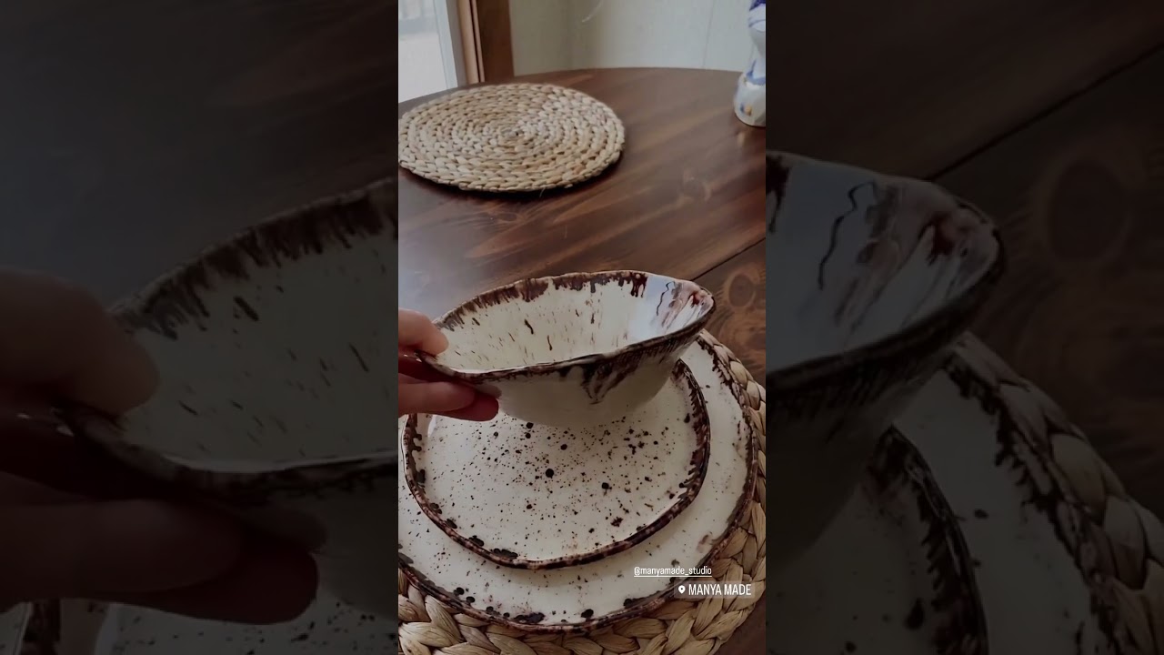 Rustic dinnerware set by Manya