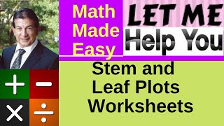 Stem and Leaf Plots Worksheets