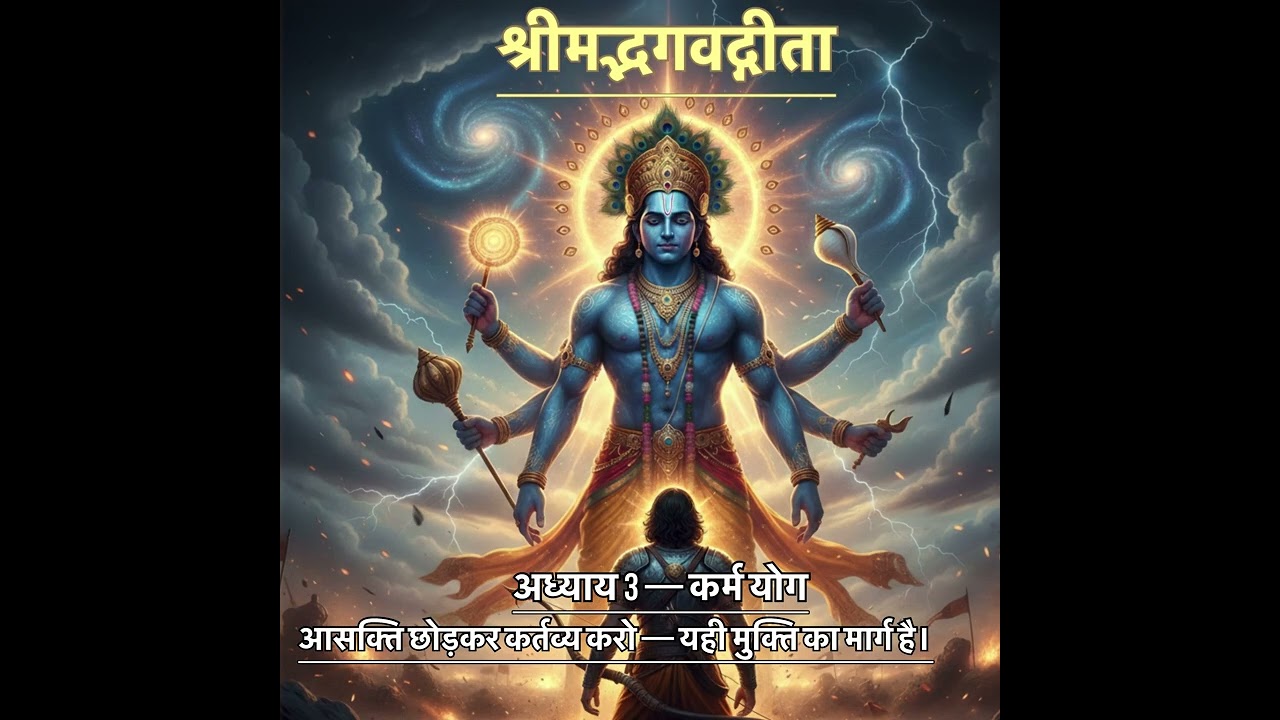 गीता अध्याय 3 हिंदी में 🙏 | कर्म योग पूरा अध्याय | भगवद गीता | कृष्ण उपदेश