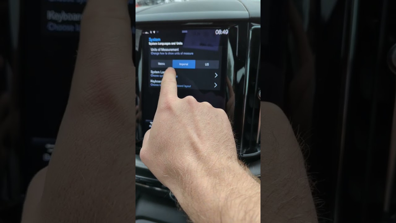 changing the units for tourism and travel Volvo xc40 XC60 XC90 2018+ miles to kilometres per hour