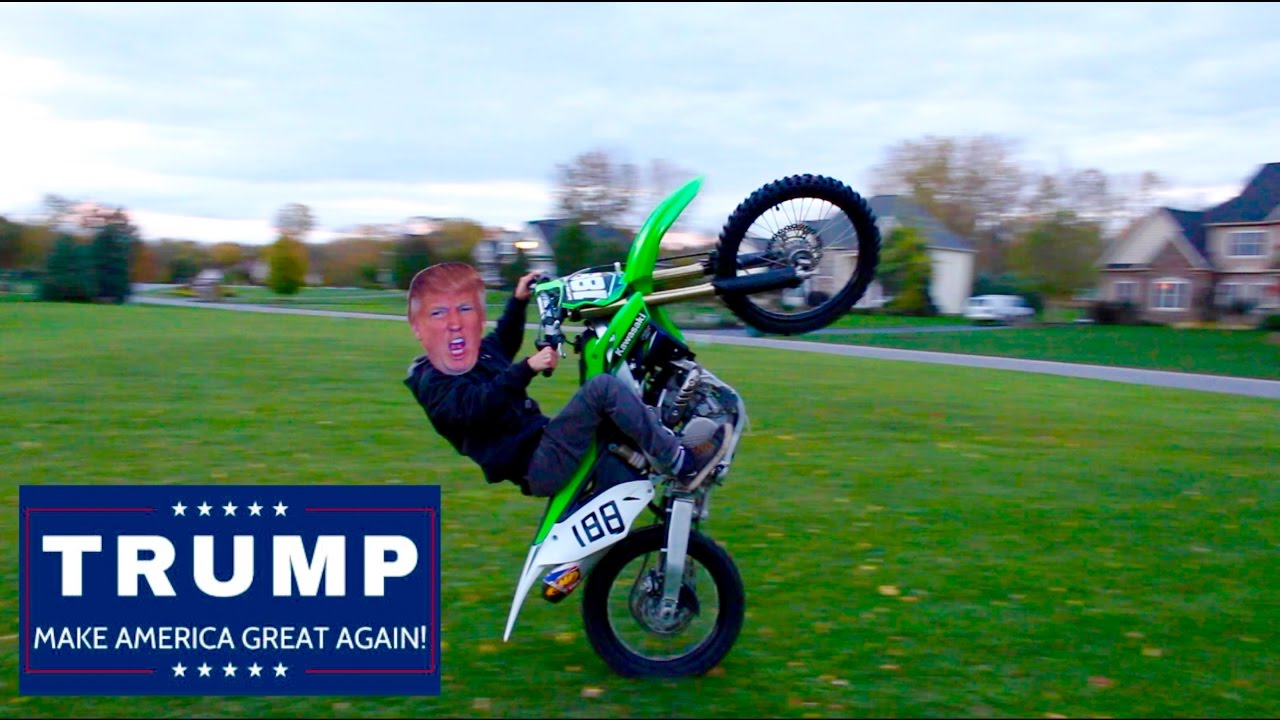 Trump Wheelies Dirt Bike