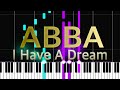 ABBA - I HAVE A DREAM - piano tutorial (FREE SHEETS)