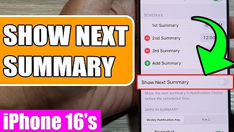 🔔📱iPhone 16/16 Pro Max: How to Turn On/Off SHOW NEXT SUMMARY In Notifications Center