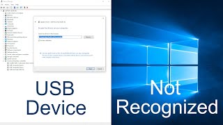 how to fix usb device not recognized