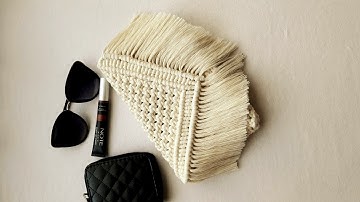 SADE,ŞIK VE KOLAY MAKROME ÇANTA YAPIMI / MACRAME BAG TUTORIAL