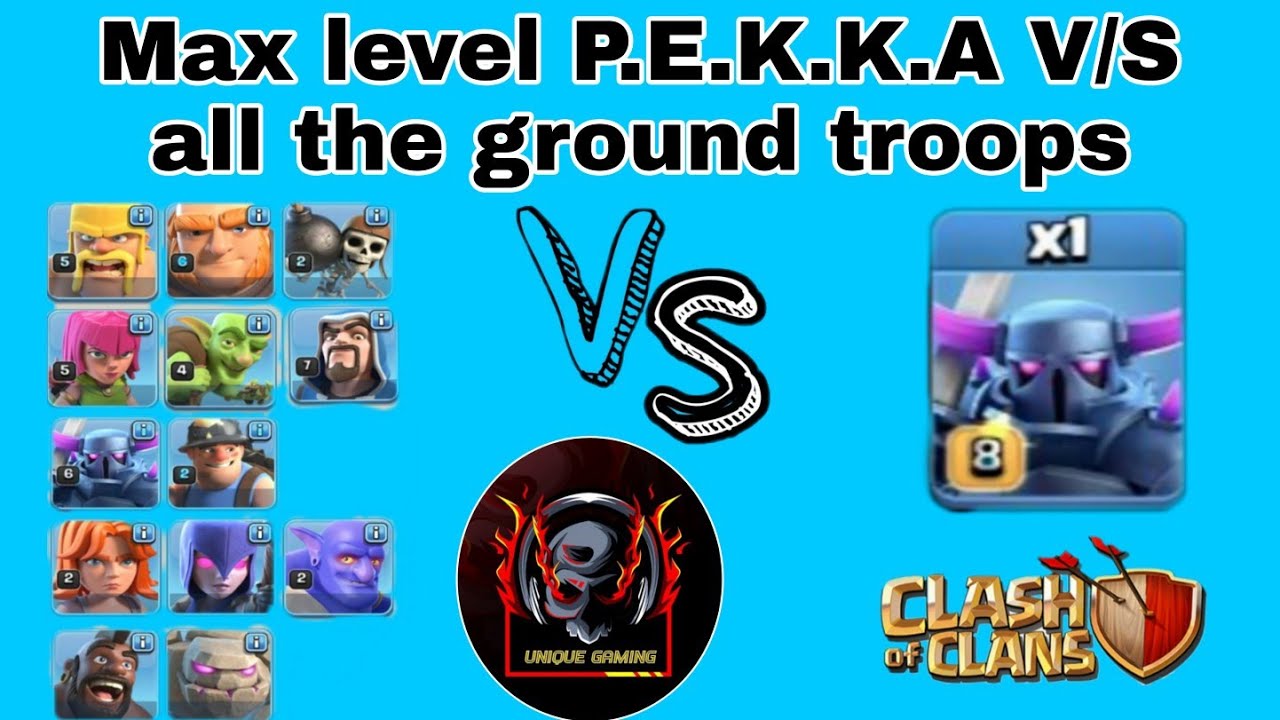 P.E.K.K.A V/S All Ground troops.............of Townhall 10 | Clash Of Clans | Coc.