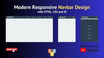Create Modern Responsive Navbar with HTML, CSS and JavaScript! (Just Coding)