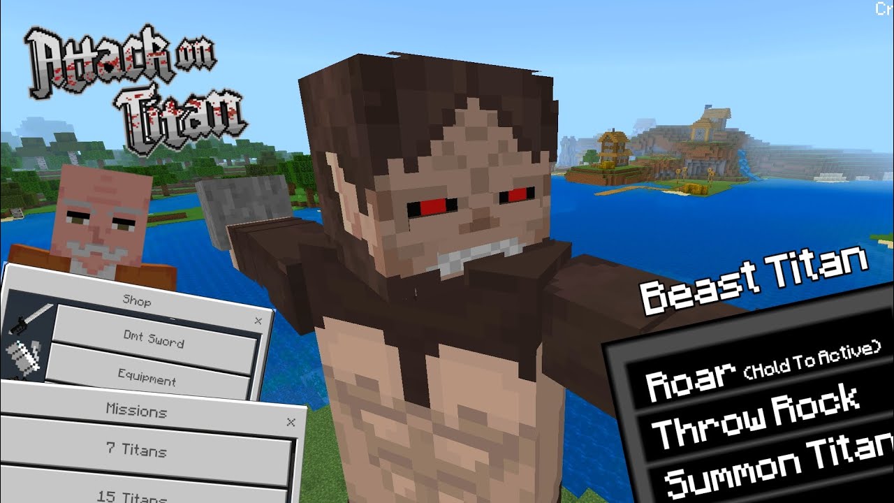 Minecraft Attack on titan mod/Addon for mcpe 1.19+, Attack on titan Mod for  mcpe