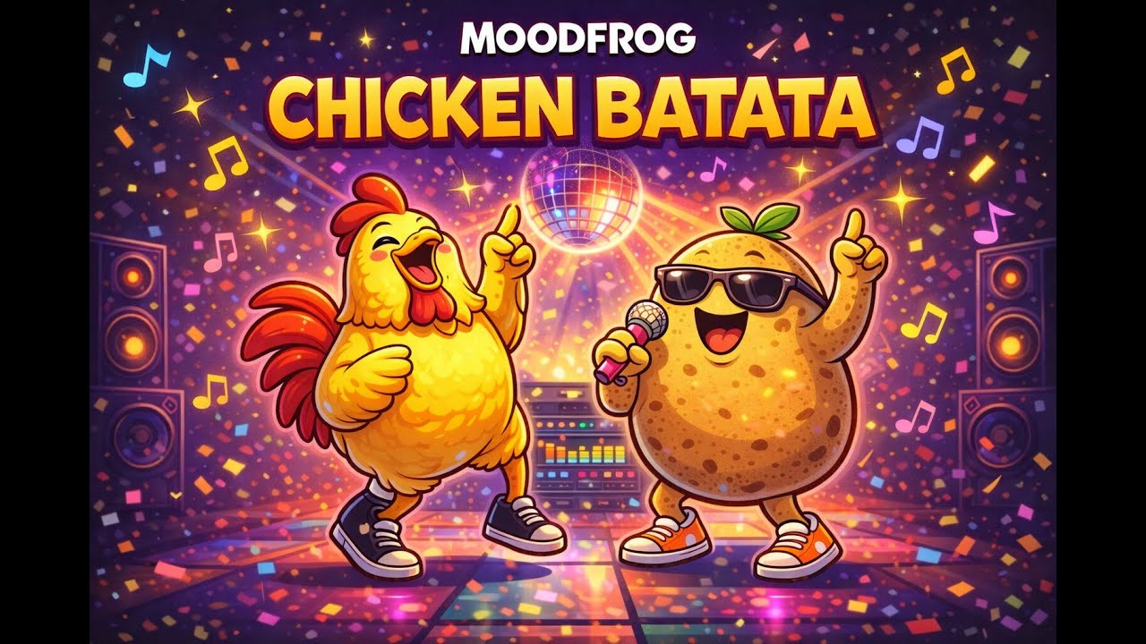 🐔🥔 Chicken Batata Song | MoodFrog 🐸 | Funny Kids Dance Music