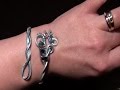 Tuto raliser un bracelet en fil aluminium bleu glacier et argent