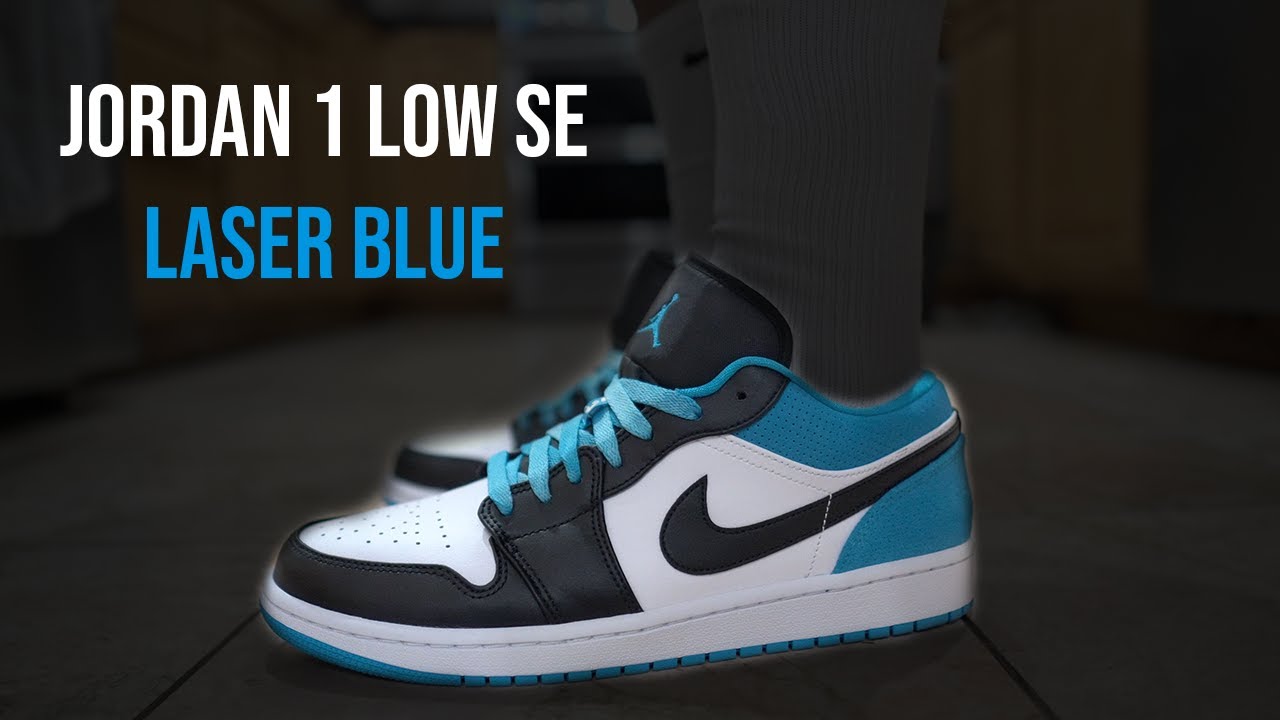 Air Jordan 1 Low Se Laser Blue Review On Feet Youtube