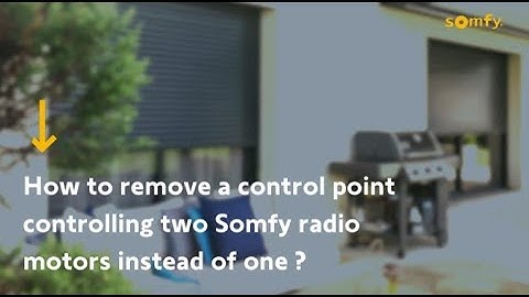 How to Remove a Control Point Controlling Two Somfy Radio Motors Instead of One