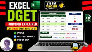 Excel DGET Function Explained | DGET Formula in Excel | Practical Example