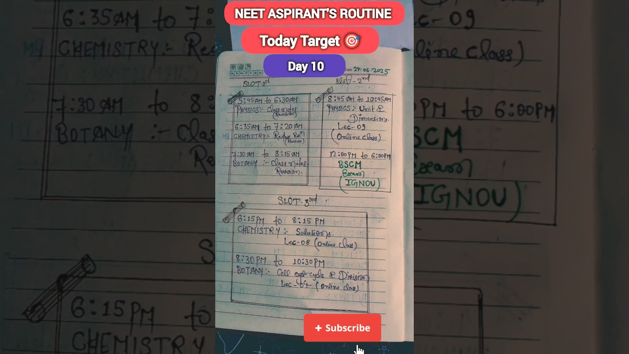Neet 2026||My Daily Target 🎯