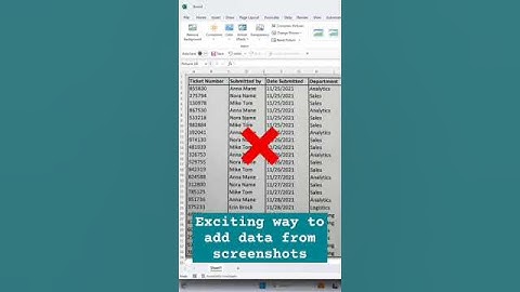Inserting screenshoted data in excel #excel #insertrows #screenshot