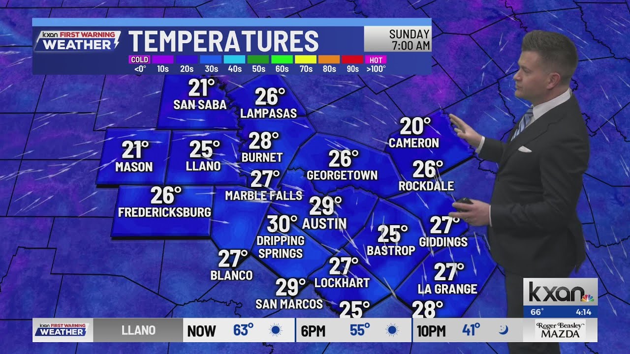 Cold wind brings in high fire danger and freezing lows | KXAN Forecast (Jan. 16)