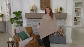 Kilronan Merino Wool V-Neck Poncho on QVC