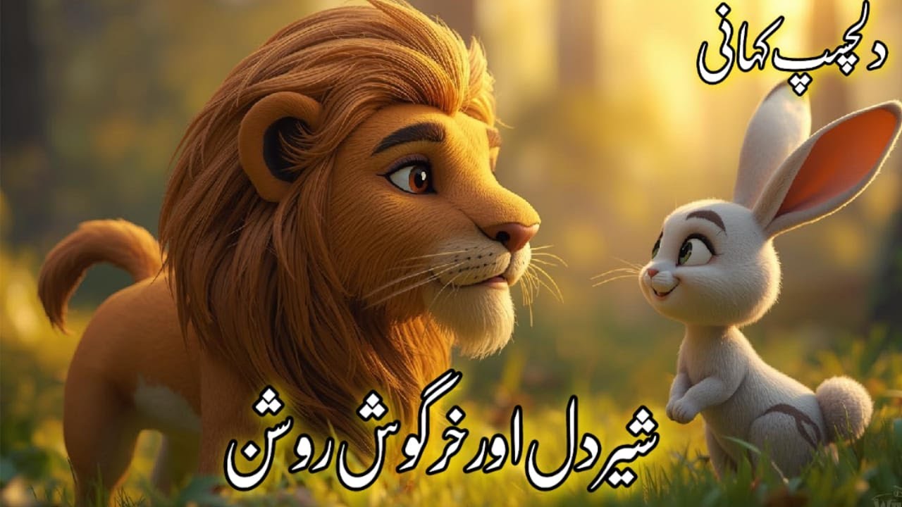 Lion and Rabbit Story | Animated Urdu Moral Stories | Animal Story | Hindi Kahaniya