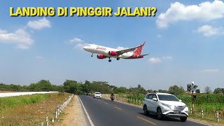 ANGIN KENCANG DI BANDARA ADI SOEMARMO SOLO, PESAWAT BATIK AIR LANDING & TAKE OFF DARI RUNWAY 08