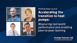 Accelerating the transition to heat pumps | Briefing Paper launch