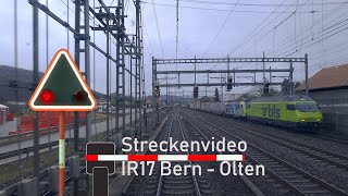 Führerstandsmitfahrt / cab ride IR17 Bern  Olten