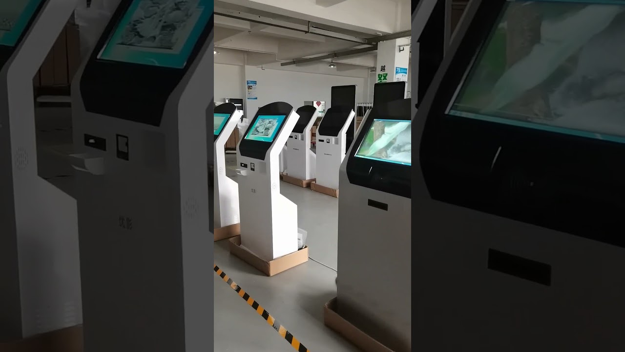 Touchscreen Self-Service Terminal in Use