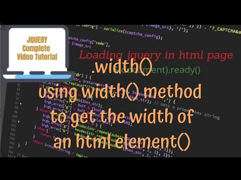 jQuery Tutorials #36 - using jquery width() method to get the width of an html element